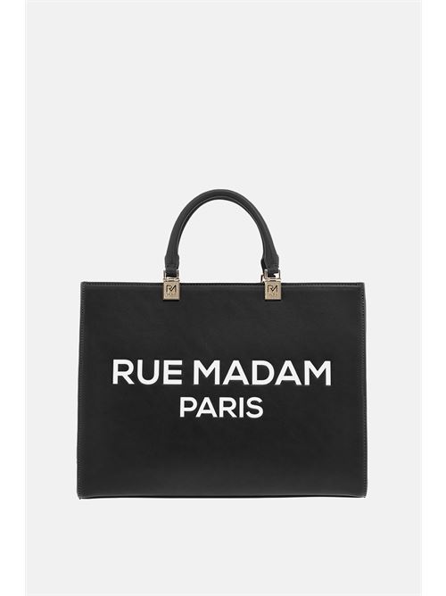 Borsa donna in ecopelle colore black RUE MADAM PARIS | ICONIQUE TOTEBLACK